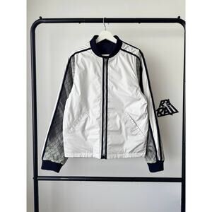 Childs Spray Bomber Jacket Navy Mixed Reversible SS17